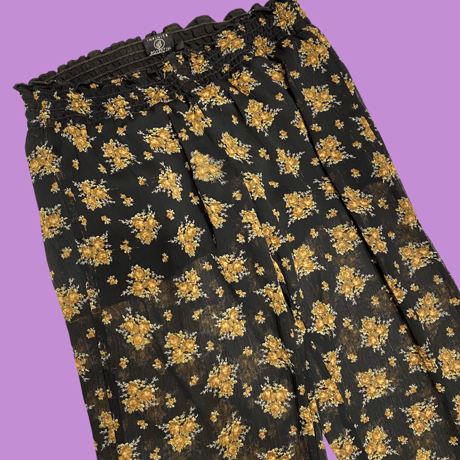 [USED] 花柄シースルー フレアPANTS