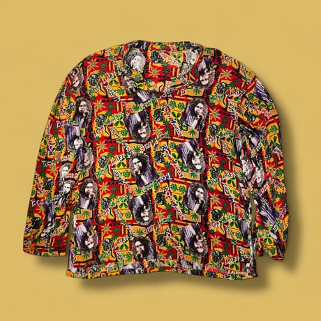 [USED] BOB MARLEY レーヨン P/O SHIRTS