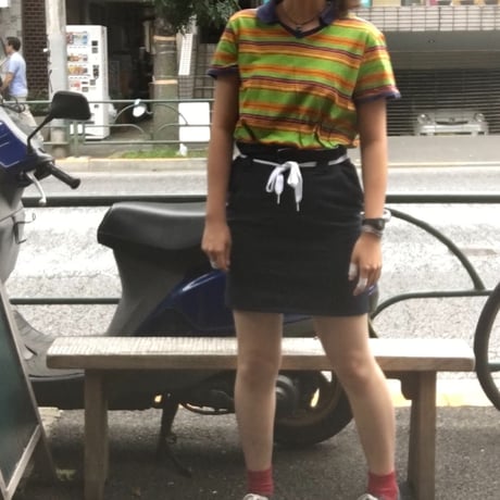 [USED]  衿が可愛いボーダーTee