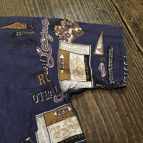 [USED] アメフト柄COTTONシャツ