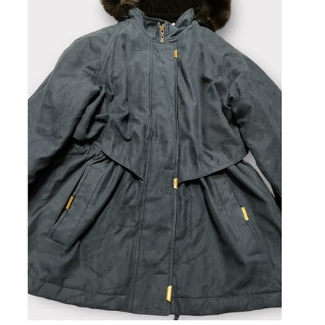 [USED]  中綿入り NAVY ハーフコート