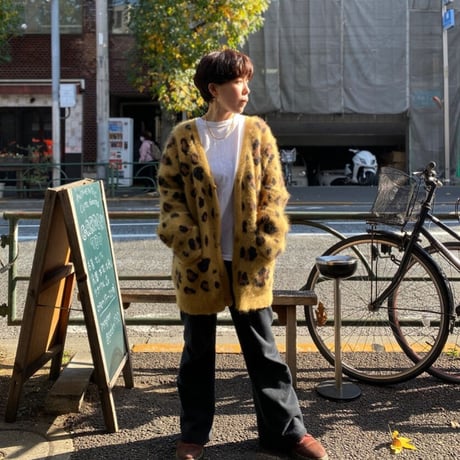 [USED］Cheloe cevieny×OC レオパード柄カーディガン