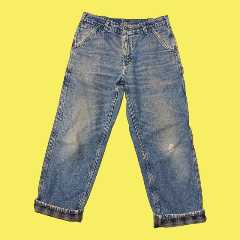 雰囲気系カーハート デニムペインターパンツ　ネル裏地 fit=scale-down,w=1200