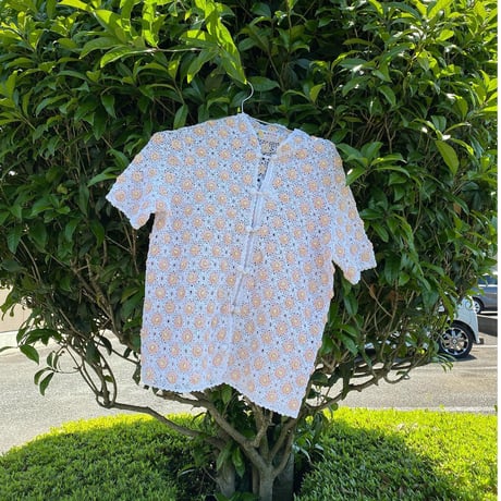 [USED] 鍵編み CHINA カーディガン