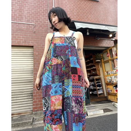 [USED] COTTON 総柄オールインワン