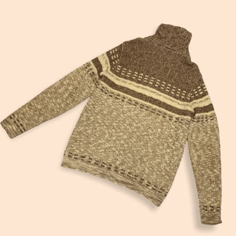 [USED] 霜降り ハーフZIP KNIT