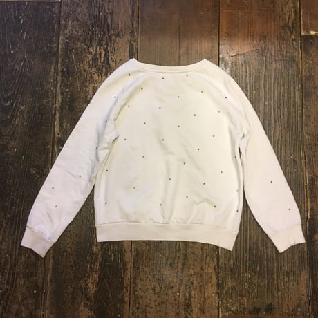 [USED] キラキラパーツのホワイトスエット