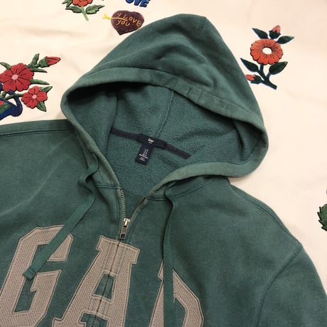 [USED] GAP LOGO ZIP PARKA！