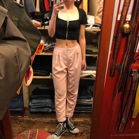 [USED] サラサラ PINKタックパンツ