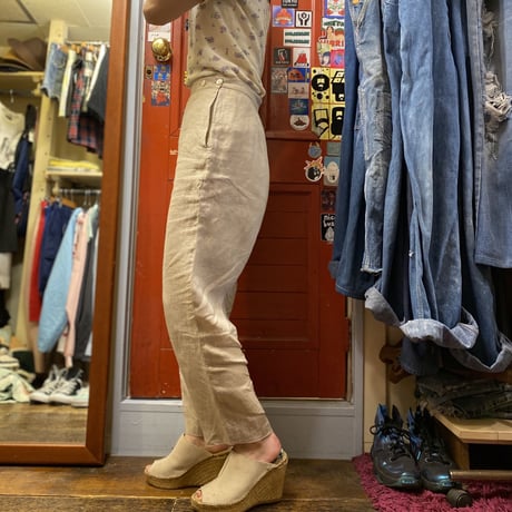 [USED] "プラダ/PRADA" LINEN PANTS