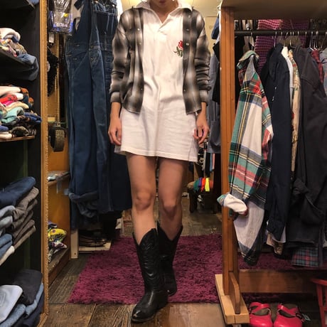[USED] シャドーチェック♡ウエスタンshirt