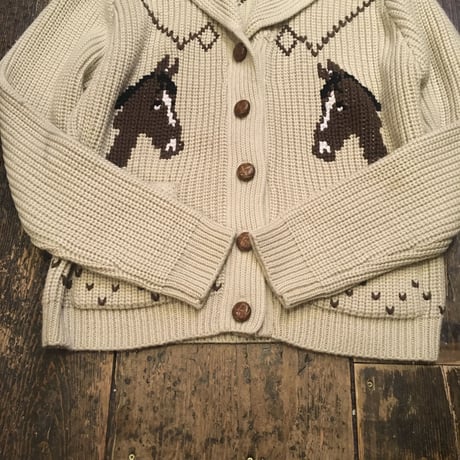 [USED] CUTE HORSE♡70's カウチンニット