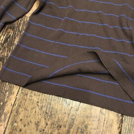 [USED] BROWN×BLUE ボーダーサーマル