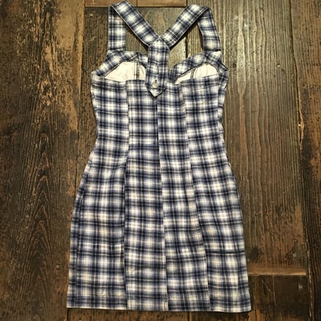 [USED]  チェック柄 COTTON タイトミニワンピース