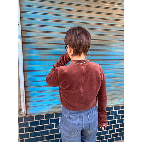 [USED] モックネック ベロア TOPS
