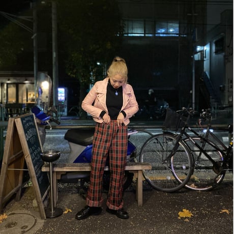 [USED] 70'sざっくりチェック!POLY PANTS
