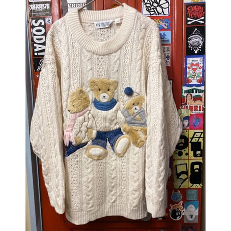 [USED] くまトリオニット🧸