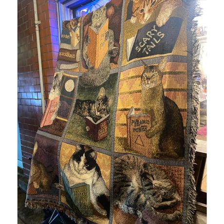 [USED]  Vintage ねこちゃん ジャガード ラグ