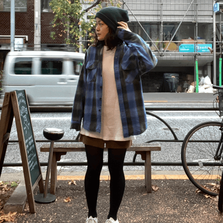 [USED] Heavyネルシャツ/ blue