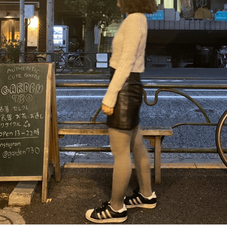 [USED] agnes b. /REALレザーミニスカート