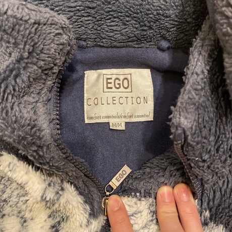 [USED] "EGO"snow patternフリースJKT