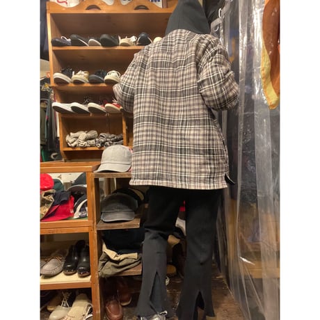[USED] Dickies 綿入りフードネル BLK/GRY