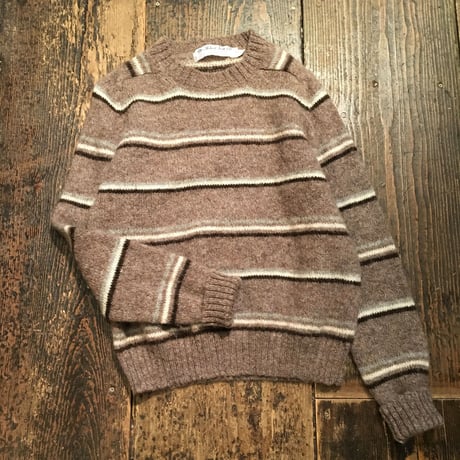 [USED] ストライプ柄の100％PURE WOOLニット