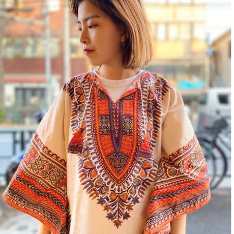 [USED] vintageアフリカン ダシキ シャツ