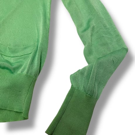 [USED]ライムグリーン　カーディガン💚