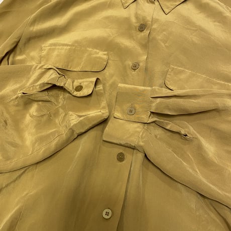 [USED] MUSTARD SILK SHIRT💛