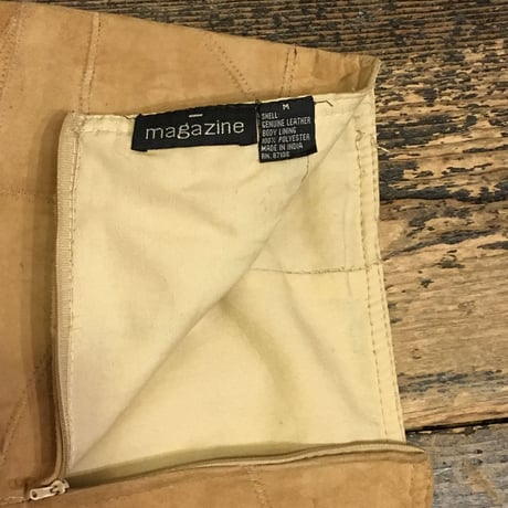 [USED] Real  Leather PACH WORK スカート