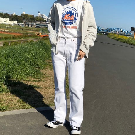[USED] Levi's 501 WHITE CUT-OFF