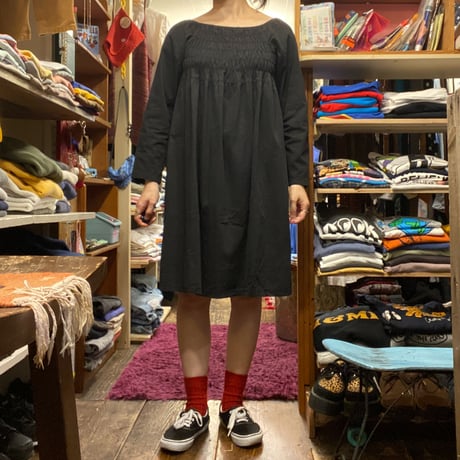 [USED] BLACK ギャザーワンピース🖤