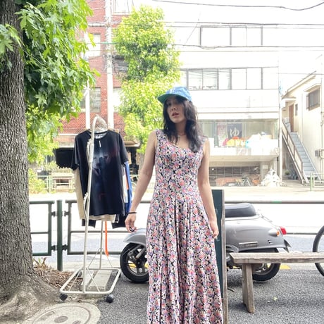 [USED]花柄 ノースリーブ ロング O/P