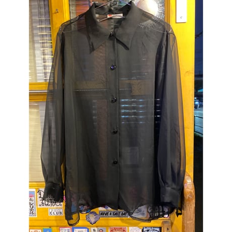 [USED] BLACKシースルー シャツ