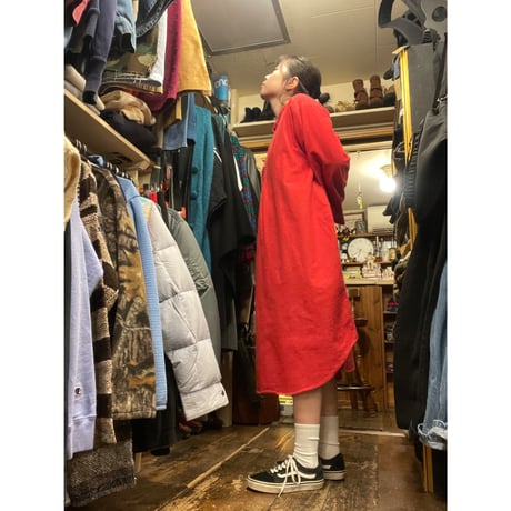 [USED] 無地ネルワンピース / シャモアクロス