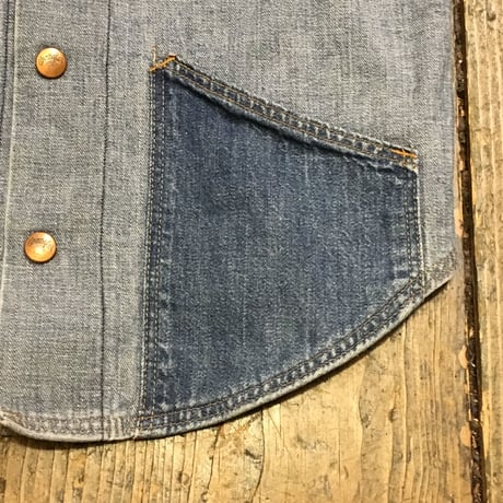 [USED] OLD Wrangler パッチワークデニムシャツ