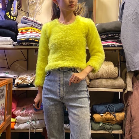 [USED] ネオンカラーシャギーKNIT！