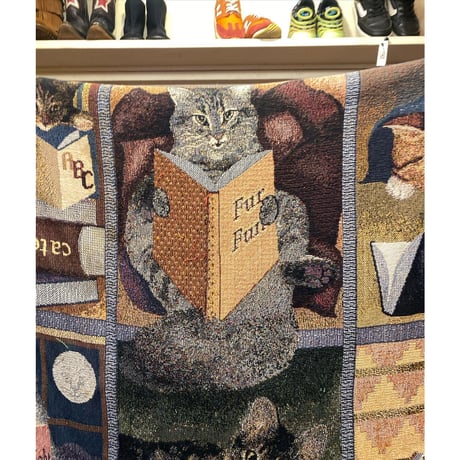 [USED]  Vintage ねこちゃん ジャガード ラグ