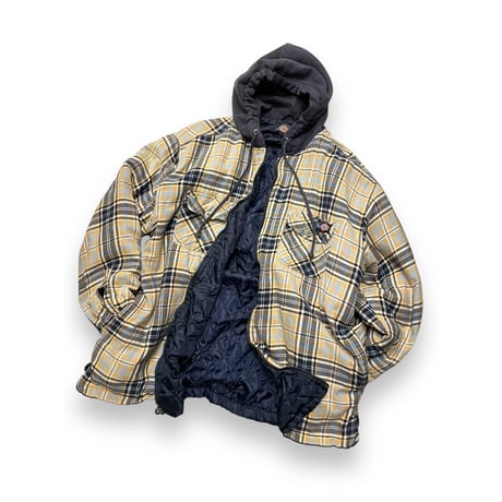 [USED] Dickies 綿入りフードネル NAVY/BGE