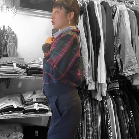 [USED]ショート丈 チェックJacket