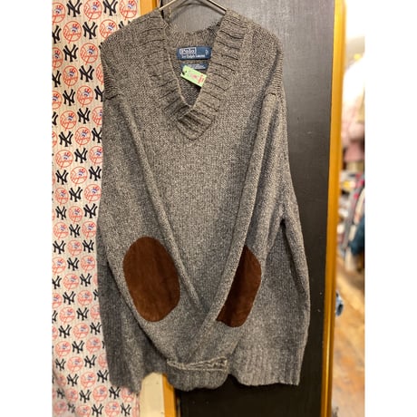 [USED] 'POLO byRALPH LAUREN' Vネックざっくりニット