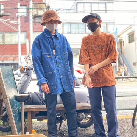 [USED] 90's  柄BORDER BOX Tee