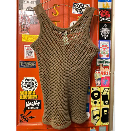 ［USED］Khaki COTTONメッシュTANKTOP♡
