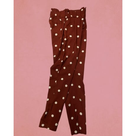 [USED] ドット柄　TUCK PANTS 🤎