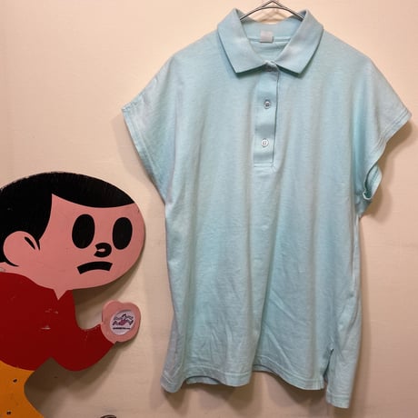 [USED] FRENCH SLEEVE MINT POLO♡