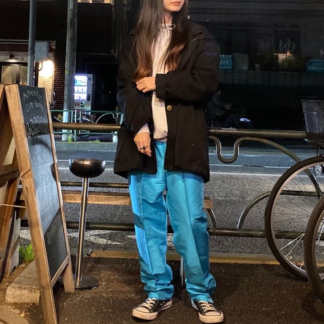 [USED] TURQUOISE 100% SILK PANTS♡