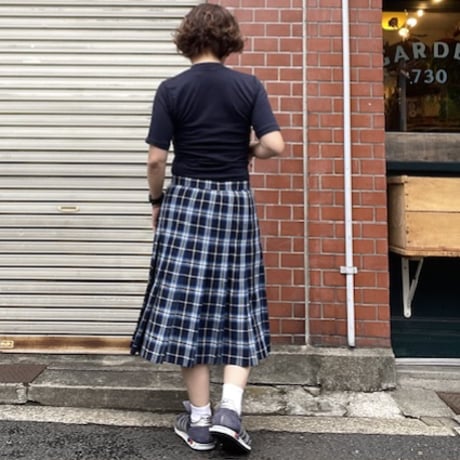 [USED]夏仕様のチェック柄 プリーツスカート