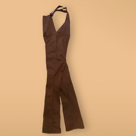 [USED]  GOOD SIZE♡ ストレッチ BROWN オーバーオール
