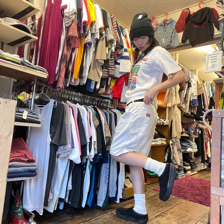 [USED] "Dickies"ホワイトハーフパンツ（W33）